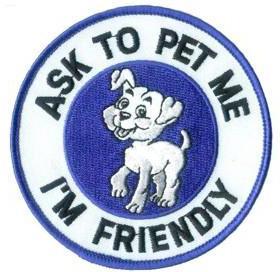 Ask To Pet Me Round Patch