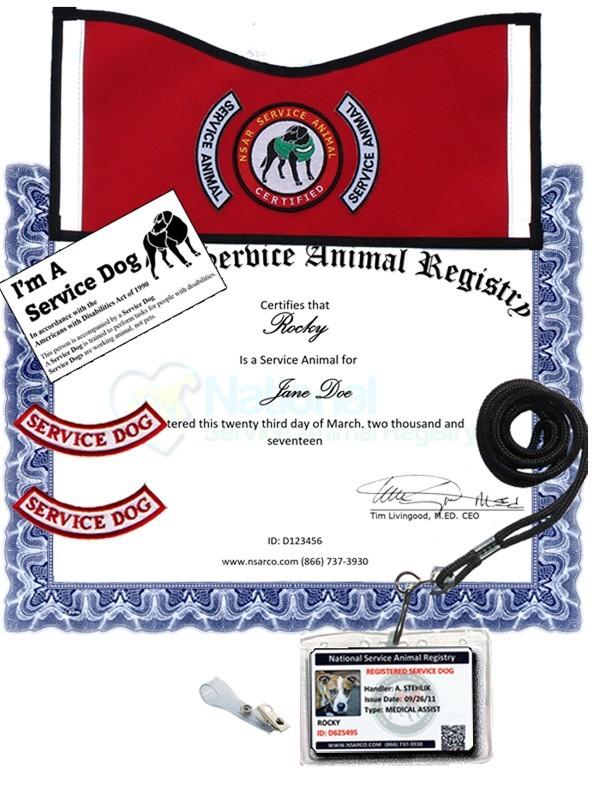 Service Dog Registration - Deluxe Kit
